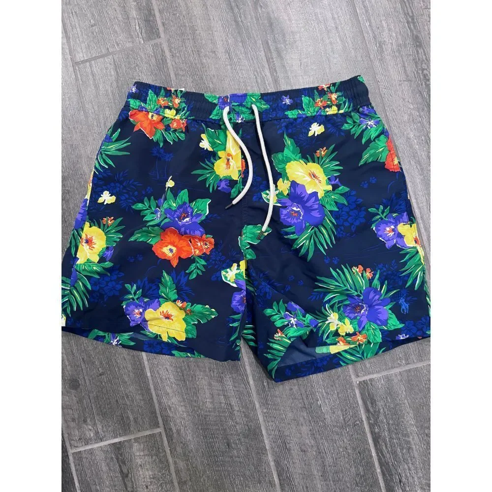 Polo Ralph Lauren Caribbean Floral‎ Print Traveller Swim Short Size Medium